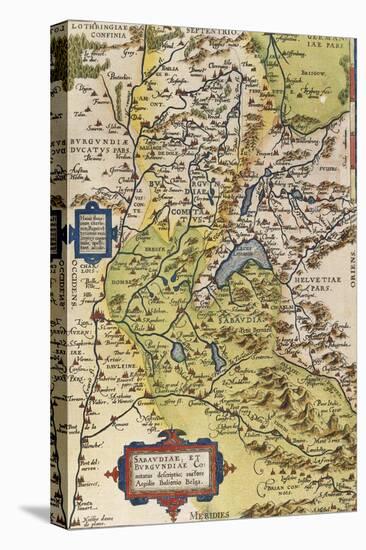 Map of Savoie, from Theatrum Orbis Terrarum, 1528-1598, Antwerp, 1570-null-Stretched Canvas
