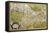 Map of Saxony, from Theatrum Orbis Terrarum, 1528-1598, Antwerp, 1570-null-Framed Stretched Canvas