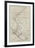 Map of Scinde-null-Framed Giclee Print