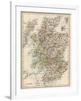 Map of Scotland, 1870s-null-Framed Giclee Print