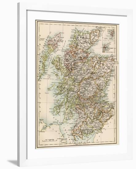 Map of Scotland, 1870s-null-Framed Giclee Print