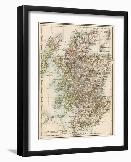 Map of Scotland, 1870s-null-Framed Giclee Print