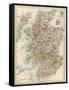 Map of Scotland, 1870s-null-Framed Stretched Canvas