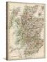 Map of Scotland, 1870s-null-Stretched Canvas