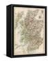 Map of Scotland, 1870s-null-Framed Stretched Canvas