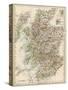 Map of Scotland, 1870s-null-Stretched Canvas