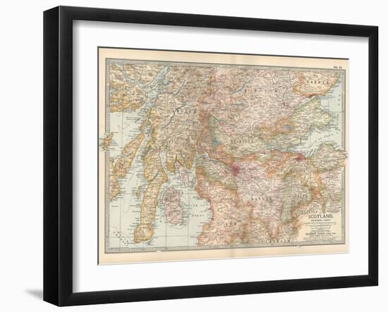 Map of Scotland, Central Part-Encyclopaedia Britannica-Framed Art Print