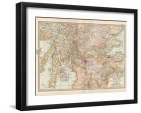 Map of Scotland, Central Part-Encyclopaedia Britannica-Framed Art Print