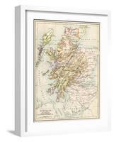 Map of Scotland in the 1520s, Showing Territories of the Highland Clans-null-Framed Giclee Print