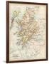 Map of Scotland in the 1520s, Showing Territories of the Highland Clans-null-Framed Giclee Print