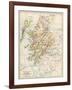 Map of Scotland in the 1520s, Showing Territories of the Highland Clans-null-Framed Giclee Print