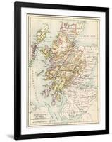 Map of Scotland in the 1520s, Showing Territories of the Highland Clans-null-Framed Giclee Print