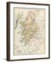 Map of Scotland in the 1520s, Showing Territories of the Highland Clans-null-Framed Premium Giclee Print