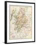 Map of Scotland in the 1520s, Showing Territories of the Highland Clans-null-Framed Premium Giclee Print