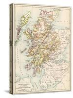 Map of Scotland in the 1520s, Showing Territories of the Highland Clans-null-Stretched Canvas