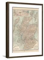 Map of Scotland. Insets of the Shetland Islands and the Territory Between Glasgow and Edinburgh-Encyclopaedia Britannica-Framed Art Print