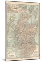 Map of Scotland. Insets of the Shetland Islands and the Territory Between Glasgow and Edinburgh-Encyclopaedia Britannica-Mounted Art Print