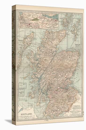 Map of Scotland. Insets of the Shetland Islands and the Territory Between Glasgow and Edinburgh-Encyclopaedia Britannica-Stretched Canvas