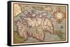 Map of Scotland-Abraham Ortelius-Framed Stretched Canvas