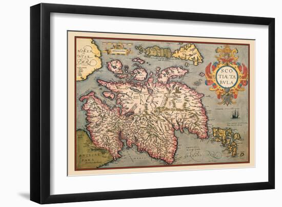 Map of Scotland-Abraham Ortelius-Framed Art Print