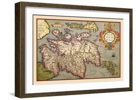 Map of Scotland-Abraham Ortelius-Framed Art Print