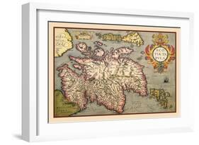 Map of Scotland-Abraham Ortelius-Framed Art Print