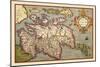 Map of Scotland-Abraham Ortelius-Mounted Art Print