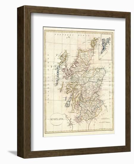 Map of Scotland-Dan Sproul-Framed Art Print