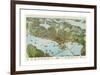 Map of Seattle, Washington, 1891-A^ Koch-Framed Giclee Print