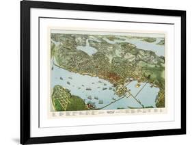 Map of Seattle, Washington, 1891-A^ Koch-Framed Giclee Print