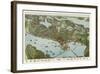 Map of Seattle, Washington, 1891-A^ Koch-Framed Art Print