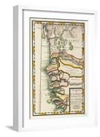 Map of Senegal, Mauritania and Gambia, 1729-null-Framed Giclee Print