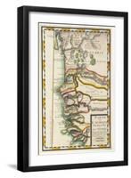 Map of Senegal, Mauritania and Gambia, 1729-null-Framed Premium Giclee Print