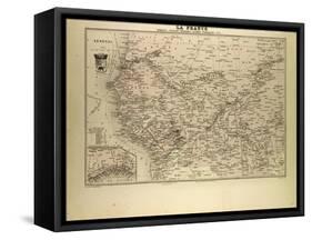 Map of Senegal Sudan and Guinea 1896-null-Framed Stretched Canvas