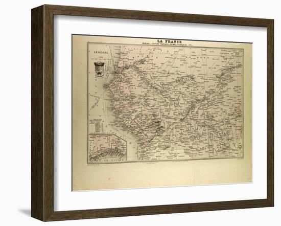 Map of Senegal Sudan and Guinea 1896-null-Framed Giclee Print