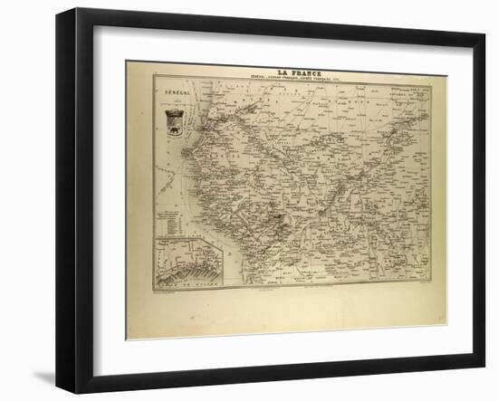 Map of Senegal Sudan and Guinea 1896-null-Framed Giclee Print