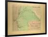 Map of Senegal-null-Framed Giclee Print