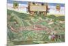 Map of Serravalle, from Civitates Orbis Terrarum by Georg Braun and Frans Hogenberg circa 1572-1617-Joris Hoefnagel-Mounted Giclee Print