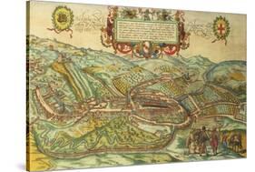 Map of Serravalle Scrivia, Piedmont Region from Civitates Orbis Terrarum-null-Stretched Canvas