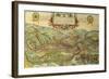 Map of Serravalle Scrivia, Piedmont Region from Civitates Orbis Terrarum-null-Framed Giclee Print