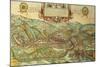 Map of Serravalle Scrivia, Piedmont Region from Civitates Orbis Terrarum-null-Mounted Giclee Print