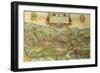 Map of Serravalle Scrivia, Piedmont Region from Civitates Orbis Terrarum-null-Framed Giclee Print