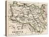 Map of Servia in the 1870s-null-Stretched Canvas