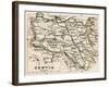 Map of Servia in the 1870s-null-Framed Giclee Print