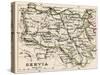 Map of Servia in the 1870s-null-Stretched Canvas