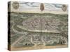 Map of Seville, from Civitates Orbis Terrarum by Georg Braun-Joris Hoefnagel-Stretched Canvas