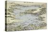 Map of Shogama and Matsushima in Oshu-Katsushika Hokusai-Stretched Canvas