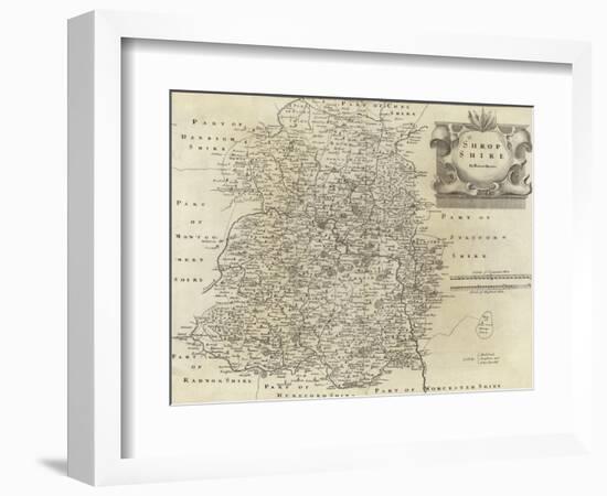 Map of Shropshire-Robert Morden-Framed Giclee Print