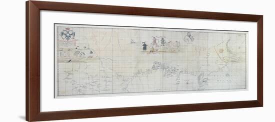 Map of Siberia, 1729-null-Framed Giclee Print