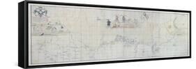 Map of Siberia, 1729-null-Framed Stretched Canvas